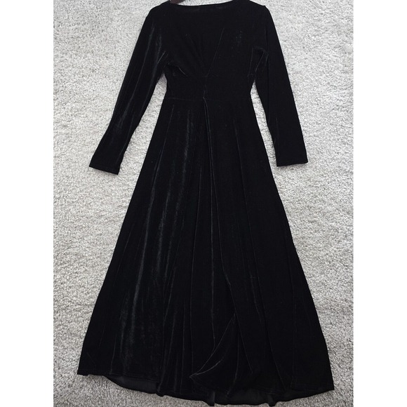 Urban CoCo‎ Maxi Dress Womens Small Black Velvet Goth Witchy Festival Medieval - Picture 7 of 16